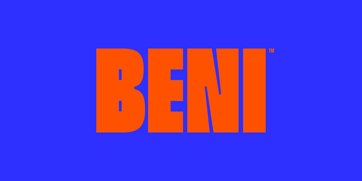 Пример шрифта Beni